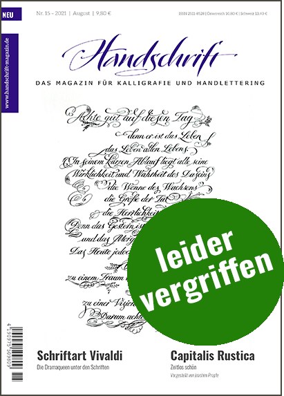 Titelblatt der HANDSCHRIFT Ausgabe 15