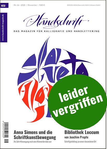 Titelblatt der HANDSCHRIFT Ausgabe 16